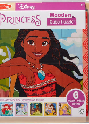 Melissa & Doug Disney Princess Wooden Toy Cube Puzzle Blocks for Boys and for Girls 3+ - FSC Certified
