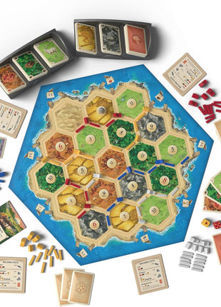 CATAN Board Game (6th Edition) Trade, Build & Settle in the Classic Strategy Game for Family, Kids & Adults, Ages 10+, 3-4 Players, 60-90 Min Playtime
