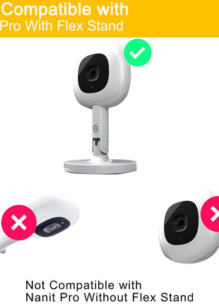 iTODOS Baby Monitor Mount Compatible with Nanit Pro Smart Baby Monitor & Flex Stand Baby Monitor, 8inches Flexible Arm Monitor Mount,Attach Your Baby Cam Wherever You Like-2Pack