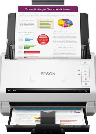 Epson DS-770 II Color Duplex Document Scanner for PC as Well as Mac with 100-page Auto Doc Feeder (ADF), Twain and ISIS Drivers