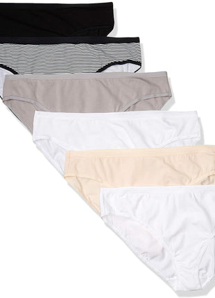 Amazon Essentials Women's Breathable Cotton Bikini Brief Underwear with Full Coverage, Multipacks
