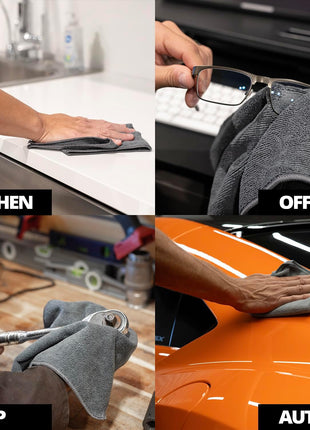 CERAKOTE Microfiber Towels (12 Pack) - Cleaning and Application Towels - Durable 300 GSM Lint-Free Material - Ideal for Cars, Home, Shop and Office