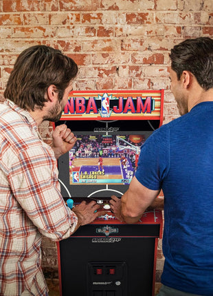 ARCADE1UP NBA Jam Deluxe 2-Player Control Panel Arcade Machine, Built for Your Home, 5 Foot Tall Cabinet with 3 Classic Games