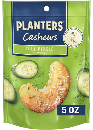 PLANTERS Dill Pickle Cashews, Plant Based Protein, 5 Oz (1 Ct)