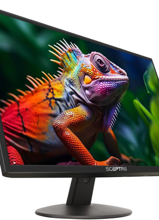 Sceptre 24-inch Prime Monitor Thin 1080p LED Monitor 99% sRGB 2x HDMI VGA Build-in Speakers, Machine Black (E248W-19203R 2025 Series) | Thin 1080p LED 99% sRGB 2x HDMI VGA Build-in Speakers, Machine Black (Series)