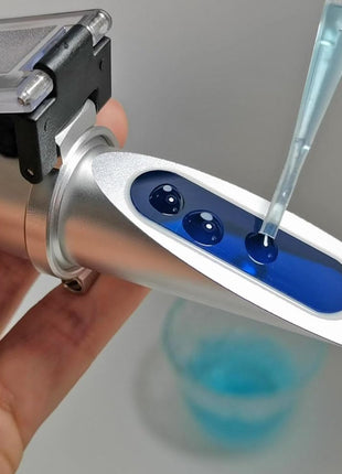 aichose Brix Refractometer with ATC, Dual Scale   Specific Gravity & Brix, Hydrometer in Wine Making and Beer Brewing, Homebrew Kit