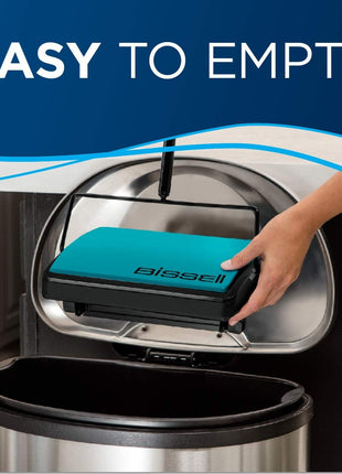 Bissell Easy Sweep Compact Carpet & Floor Sweeper, 2484A, Teal