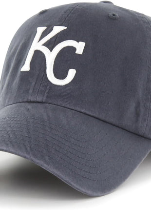 47 Brand MLB Vintage Navy Primary Logo Clean Up Adjustable Baseball Cap Hat, Adult One Size Fits All
