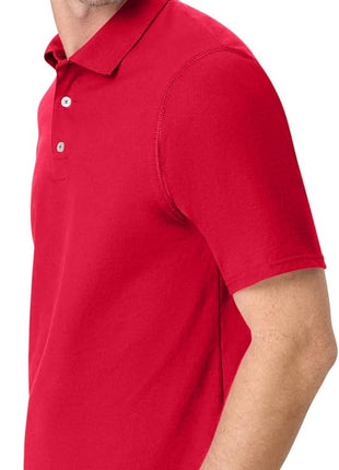 Hanes mens X-temp Performance Polo, Cotton Blend Sport Shirt for Men With Odor Control