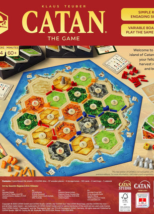 CATAN Board Game (6th Edition) Trade, Build & Settle in the Classic Strategy Game for Family, Kids & Adults, Ages 10+, 3-4 Players, 60-90 Min Playtime