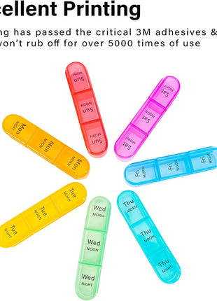 Daviky Pill Organizer 3 Times a Day, Daily Pill Box 7 Day, Weekly Cases Medicine Organizers to Hold Vitamins and Medication