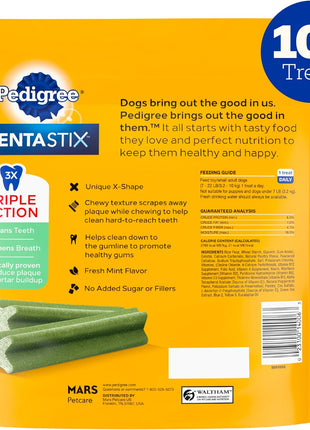 Pedigree Dentastix Dental Chews for Dogs, Small and Toy Breed Dog Treats, Fresh Flavor, 1.54 lb. Bag (102 Treats Total)