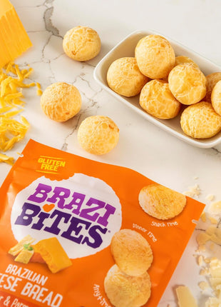 BRAZI BITES Cheddar & Parmesan Brazilian Cheese Bread, 11.5 OZ