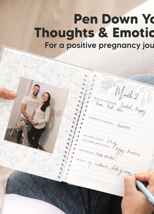 Pregnancy Journal, Pregnancy Announcements, 80 Pages Hard Cover Book (Clay) | Baby Books For Mom To Be Gift, Baby Memory Book Keepsake, Gender Reveal Gifts For New Moms, Shower & Registry
