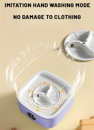 Portable Washing Machine, Mini Washer,16L Upgraded Large Capacity Foldable Washer.Deep Cleaning of Underwear, Baby Clothes and Other Small Clothes.Suitable for Apartments, Dormitories, Hotels.(Purple)