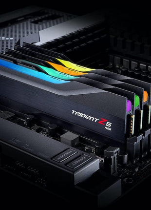 G.SKILL Trident Z5 RGB Series DDR5 RAM (Intel XMP 3.0 & AMD EXPO) 32GB (2x16GB) 6000MT/s CL36-36-36-96 1.35V Desktop Computer Memory U-DIMM - Metallic Silver (F5-6000J3636F16GX2-TZ5RS)