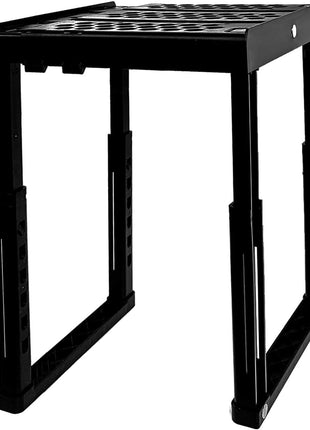 Locker Organizer Shelf, Adjustable Width and Height, Ideal Locker for School, Office, and Gym Lockers (Black)