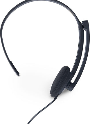 Verbatim Mono 3.5mm Wired Headset with Microphone and in-Line Remote, Black | 3.5mm mono headset with rotatable microphone and in-line remote for calls, conferencing and office use