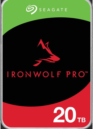 Seagate IronWolf Pro, 20 TB, Enterprise NAS Internal HDD –CMR 3.5 Inch, SATA 6 Gb/s, 7,200 RPM, 256 MB Cache for RAID Network Attached Storage (ST20000NT001) | 7200 RPM drive with CMR technology and SATA III for RAID, NAS and enterprise storage