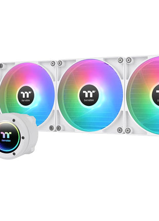 Thermaltake TH420 V2 ARGB Sync/AlO Liquid Cooler/Fan 140mm*3/PWM 500~1800 RPM/Mirror Waterblock/MB ARGB Sync Control/White, CL-W378-PL14SW-A