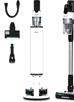 Levoit Cordless Vacuum Cleaner, Anti-Tangle for Pet Hair, Up to 50 Minutes | Powerful Suction, Lightweight, Rechargeable, Versatile for Carpets & Hard Floors, 180° Lay-Flat Design, LVAC-200
