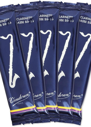 Vandoren CR123 Bass Clarinet Traditional Reeds Strength 3; Box of 5