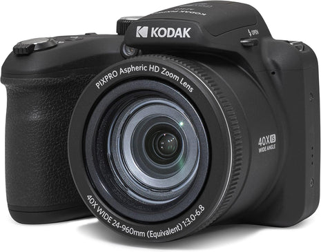 KODAK PIXPRO AZ405 20MP Digital Camera, 40x Optical Zoom, AA, OIS, Black | 1080p Full HD Video, 24mm Wide Angle Lens, 3 Inch LCD, Bridge Camera, Scene Detection, Travel and Wildlife