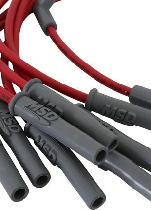 MSD 32209 Super Conductor Spark Plug Wire Set, Red