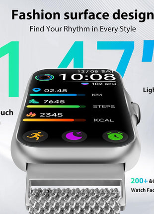 Fitness Tracker with 24/7 Continuous Heart Rate, Blood Oxygen Monitor, Smart Watch with Sleep Monitor, IP68 Waterproof Activity Tracker Step Counter for Women Men