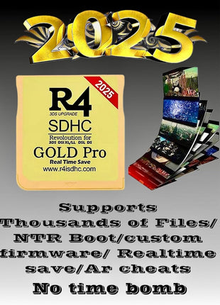 R4 SDHC Gold pro + USB Adapter KIT with 8 GB Micro SD Will Work ON DS DSI 2DS 3DS