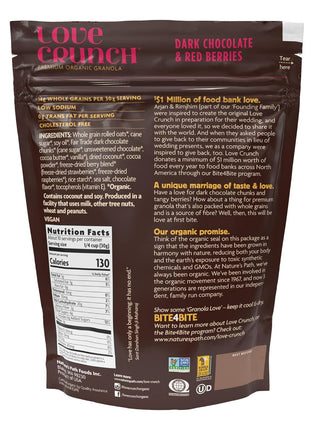 Love Crunch Organic Dark Chocolate & Red Berries Granola, 11.5 oz (Pack of 1), Vegan, Non-GMO, Fair Trade, by Nature's Path