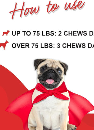 Probiotic Superhero Chews Plus Heart + Vitality Chews - for Dog's Gut Health, Digestion, Immune Support, Heart Health & Circulation - Probiotic 90 Chews - Heart + Vitality 90 Chews