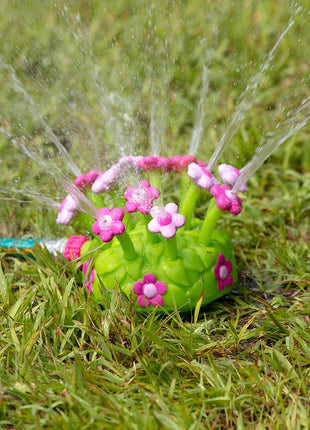 Melissa & Doug Sunny Patch Pretty Petals Flower Sprinkler Toy with Hose Attachment Toddler and Kids Outdoor Water Play Ages 3+