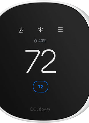 ecobee Smart Thermostat Essential - Energy Star Certified programmable Wi-Fi Thermostat - Works with Siri, Alexa, and Google Assistant