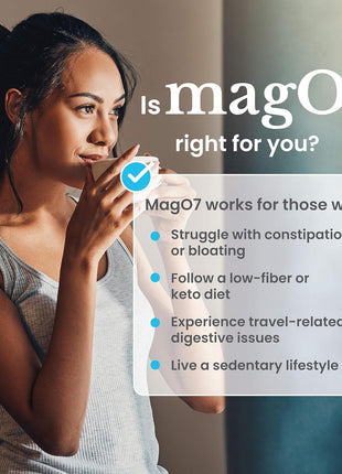 nbpure MagO7   Natural Colon Cleanse & Detox | Occasional Constipation Relief, Stool Softening, & Bloating Support for Men & Women | Ozonated Magnesium Oxide, 90 Capsules