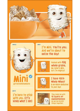 Kellogg's Frosted Mini-Wheats Original Giant Size Breakfast Cereal 29.5 oz | High Fiber, 48g Whole Grain
