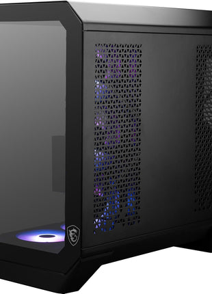 msi MAG PANO 120R PZ - ATX Mid-Tower Gaming PC Case - 270-degree Tempered Glass Panel - Liquid Cooling Support up to 360mm Radiator - Pre-Installed 7 ARGB Fans - VGA Bracket