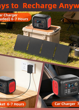 ENOFLO Portable Power Station 300W, 228Wh Solar Generator with 110V Pure Sine Wave AC Outlet, Backup Lithium Battery Generator for CPAP Outdoor RV Camping Emergency Home Use