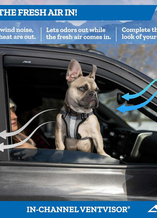 Auto Ventshade [AVS] in-Channel Rain Guards for 1992-2006 Ford Econoline Vans | Window Vent Visors, 2 pcs. - Smoke | 92077