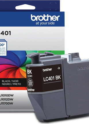 Brother Genuine LC401BK Standard Yield Black Ink Cartridge