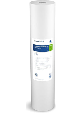 Pentair Pentek DGD-5005-20 Big Blue Water Filter, 20-Inch Whole House Sediment Filter Cartridge Replacement, Dual-Gradient Density Spun Polypropylene, 20 inch x 4.5 inch, 5 Micron, Pack of 1, White