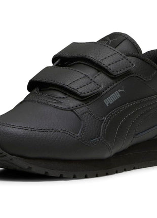 PUMA Kids ST Runner Hook and Loop Sneaker, Gray Echo Navy, 9 US Unisex Toddler