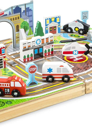 Melissa and Doug MD30141 Take-Along Town Play Set (18 Pieces)