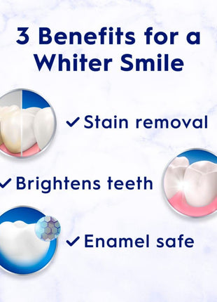Crest 3D White Advanced Teeth Whitening Toothpaste, Radiant Mint, 3.3 oz, Pack of 2