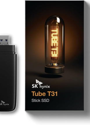 SK hynix Tube T31 1TB Stick Type SSD with DRAM | up to 1000MB/s | 10 Gbps | USB-A 3.2 Gen2 | External Solid State Flash Drive Compatible with PS4, PS5, Xbox, Window PC & Mac