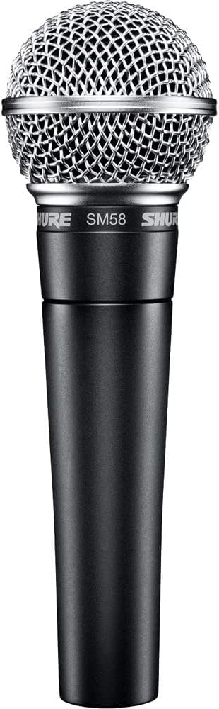 Shure SM58 Pro xLR Dynamic Microphone   Professional Studio & Live Performance Cardioid Mic for Vocals, Podcasting, and Recording (SM58 LC)