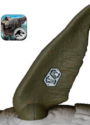 Mattel Jurassic World Rebirth Bite N Blast Mosasaurus & Mini Dinosaur | Wide Jawed Dinosaur Toy, Movie Accurate and Posable, Includes Mini Dilophosaurus, Digital Play Via Scannable App Code