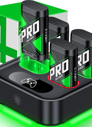 Upgraded Charger for Xbox One Controller Battery Pack with Four USB C Xbox Rechargeable Battery Pack Series X|S, One S/One X/Elite Controller Charger Station Accessories
