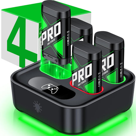 Upgraded Charger for Xbox One Controller Battery Pack with Four USB C Xbox Rechargeable Battery Pack Series X|S, One S/One X/Elite Controller Charger Station Accessories
