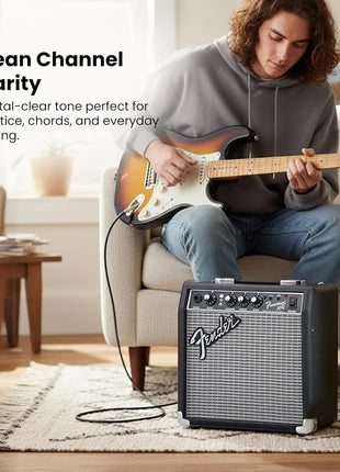 Fender Frontman 10G Guitar Combo Amplifier - Black Bundle with Cable and Austin Bazaar Exclusive 12-Pack Picks
